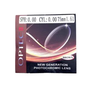 Очковые линзы PHOTOCHROMIC LENS 1.61 75mm BROWN (Пара линз) - Фото 1